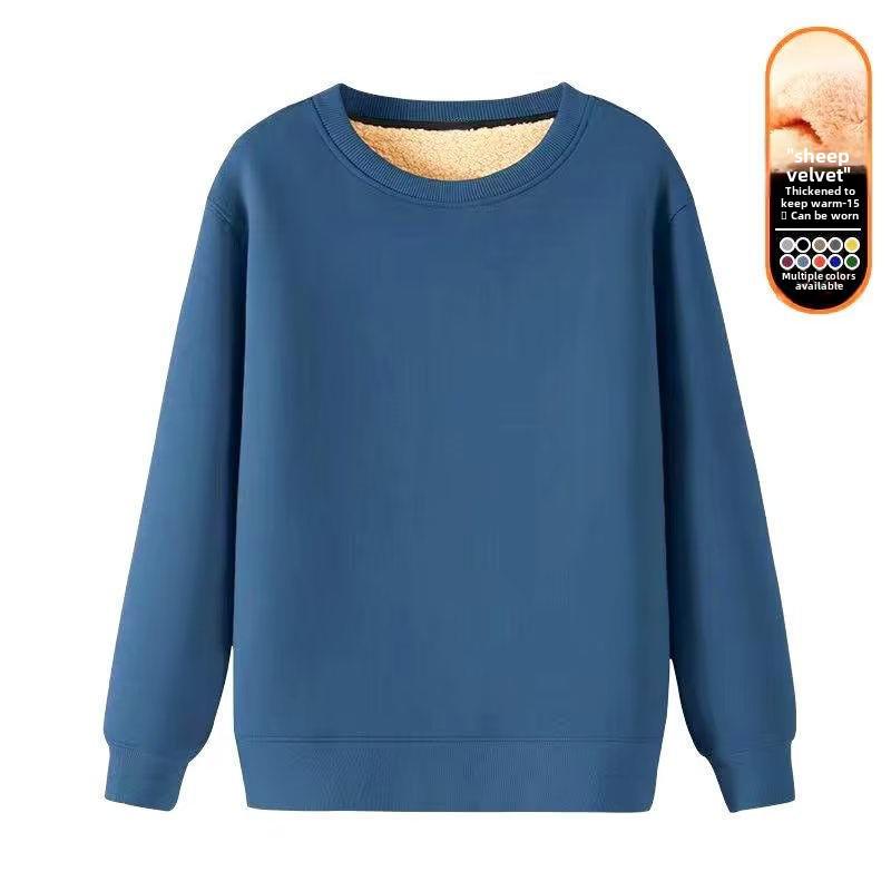 Men's & Women's Thick Fleece Sweater - Lamb Fleece, Warm, Round Neck - Perfect for Autumn & Winter