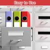 Fainne 50 Pcs 1.25" H Magnetic Shelf Label Holders for Metal Racks and Shelves, 3'' Long Clear Magnetic Shelf Label Strips Gondola Price Tag talled