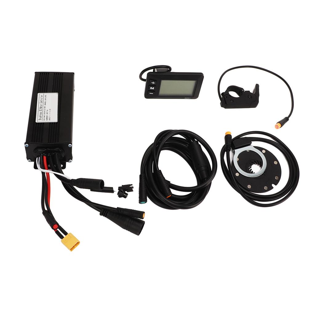DC24V 36V 48V 30A Sinuswellen-Motorcontroller mit Bedienfeld, Leistungssensor und Daumengas für DIY-Fahrradumrüstung