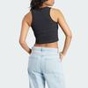 Adidas Originals Trefoil Solid Logo Sleeveless Sports Vest Women Tops Black IJ8251