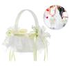Elegant Lace Wrapped Wedding Flower Basket Flower Girl Basket For Various Wedding Ceremony Wedding Aisle Decoration