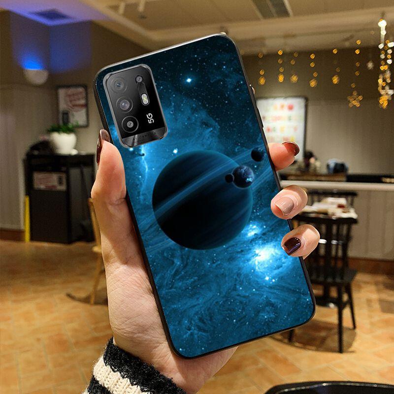 New Planet Space Pink Moon Spaceman Phone Cover For OPPO A74 A94 A3S A5S A9 A12 A15S A52 A53 A53S A72 A73 2020 A91 5G Case Coque