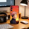 Anime J-Jujutsu Kaisen Y-Yuji Itadori Phone Case Black Silicone Soft For Samsung S25,S24,S21,S22,S23,S30,Ultra,S20,Plus,Fe,Lite