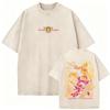 Washed Vintage Anime Jojo Bizarre Adventure Tshirt Retro Manga Giorno Giovanna T Shirts Men Casual Cartoon Oversized Tshirts