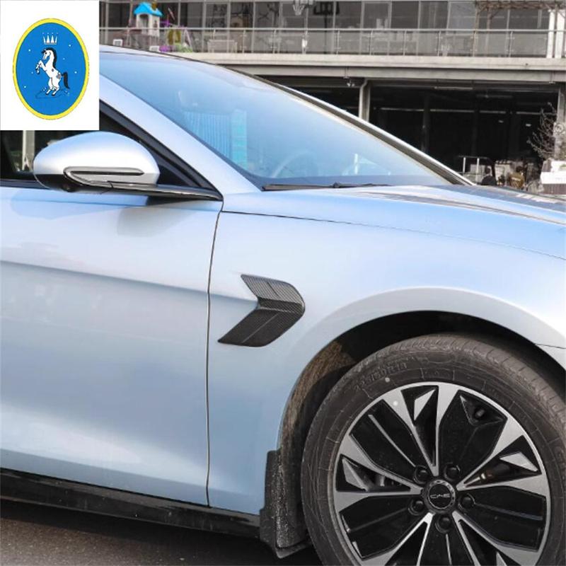 Side Door Body Leaf Board Panel Decoration Cover Trim For BYD Seal EV   2024 Chrome / Carbon Fiber Look Car Accessories