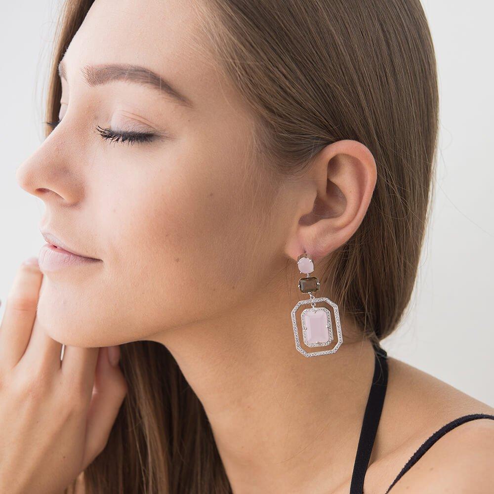 

Срібні сережки з фіанітами Oniks срібний