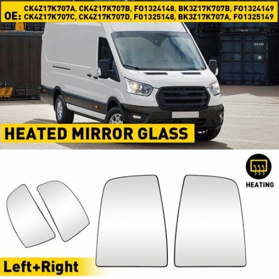 Upper/Lower LH&RH Side Towing Spotter Mirror Glass Fit 2015-22 Ford Transit-350
