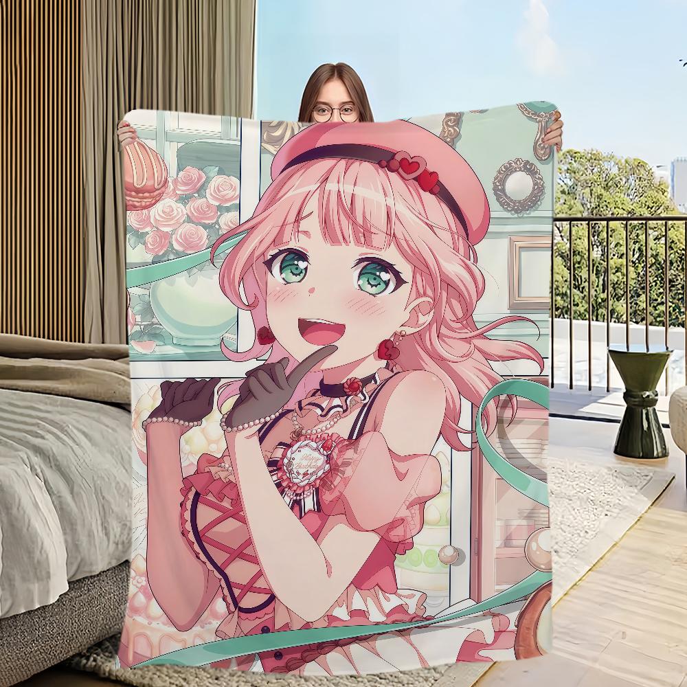 

b-BanG Dream Girls Band Party Uehara himari Flannel warm soft plush blanket sofa living room hogar bedroom travel gift home 75x90cm