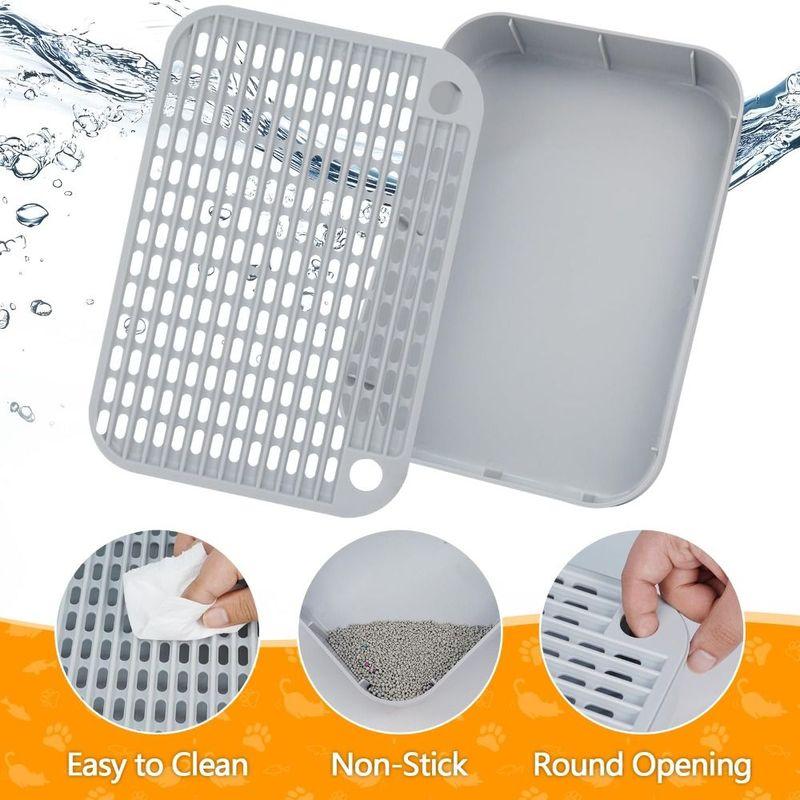 Premium Washable Litter Box Step Removable Waterproof Litter Sifter Box Easy Clean Stable Pet Cleaning Supplies Kitten