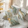 Green Gold Foil Marble Cushions Pillowcase Printed Polyester 45X45Cm Throw Pillow Cover Decorative Sofa Cushion Pillowslip Decor