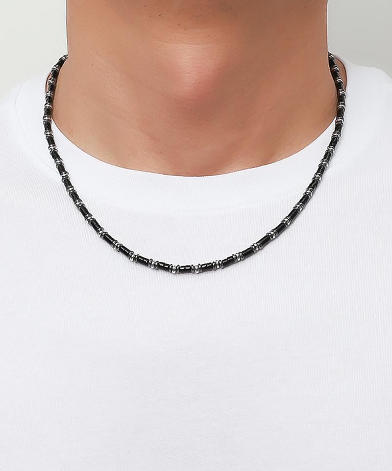 Blancier Pure Onyx Bm265N1265 Gemstone Beads Men'S Women'S Necklace