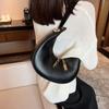 2025 New Niche Soft Crescent Bag, Semi-round Underarm Bag, Fashionable Moon Bag, Shoulder Handheld Women's Bag