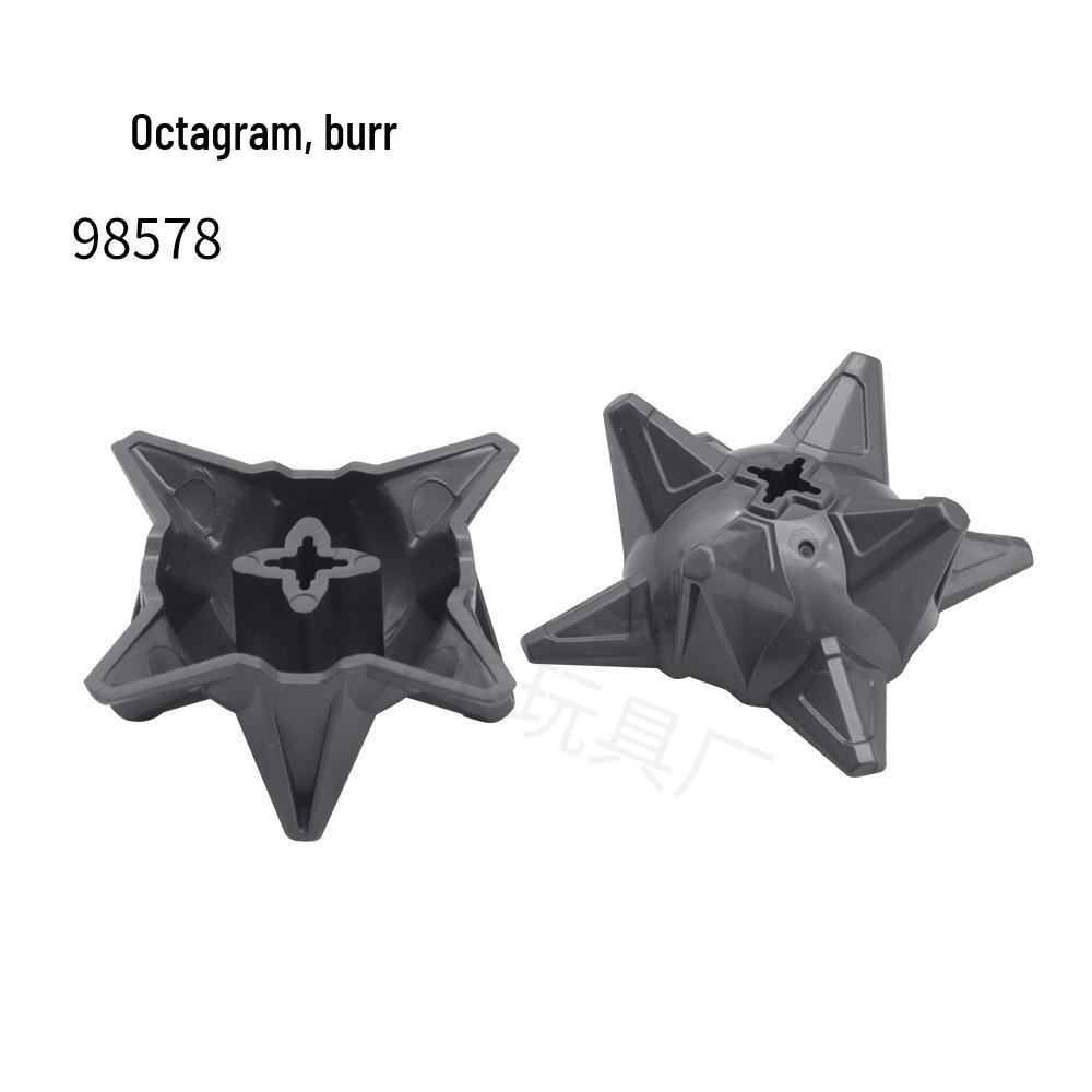 LEGO-Compatible Octagonal Star & Spiky Ball Building Blocks