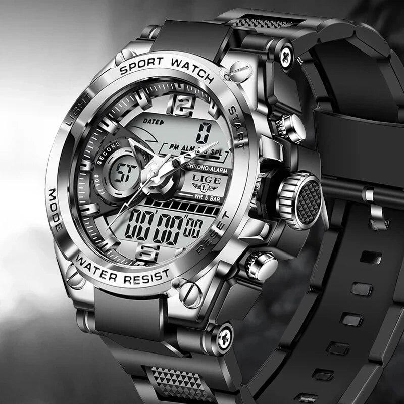 Men Military Watch Digital 50m Waterproof Wristwatch LED Quartz Clock Sport Watch Male Big Watches Men Relogio Masculino