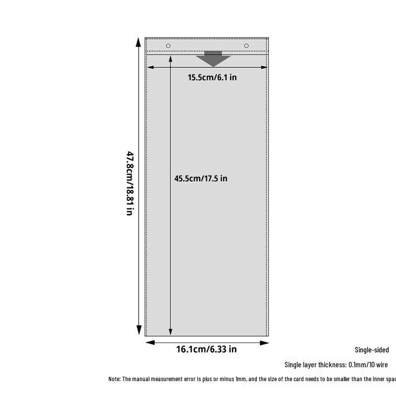 Transparent Card Album Inner Pages for A4/A5/A6/A7 Binders - Nine & Four Pocket Star Fandom Card Storage Refills