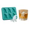 Ice Cube Mold Food Grade Silicone Ice Tray 6 Cavity Dinosaur Shaped Ice Maker Easy Fill Release Party Cocktail Accessory