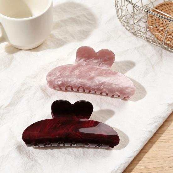 Women Hair Claw, High Elastic Spring Buckle Back Head Hair Clip, Geometric Shape Shower Hair Claw for Medium And Long Hair