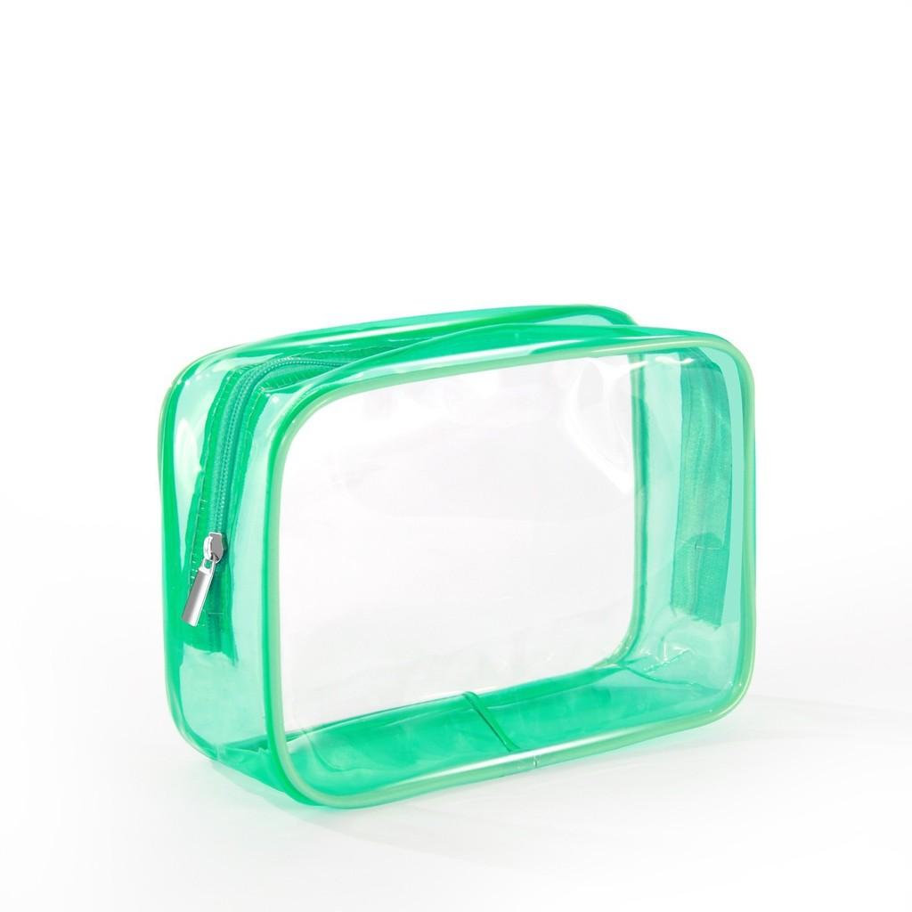 Pvc Multicolor Transparent Travel Organizer With Waterproof Design For Cosmetic And Toiletry Storage
