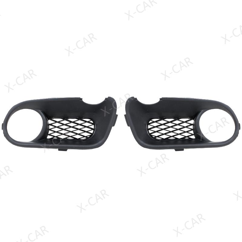 2PCS For VW Touareg 2003 2004 2005 2006 Front Bumper Fog Lamp Foglight Trim Grille Cover Fram Lid Bezel Hood 7L6853663 7L6853664