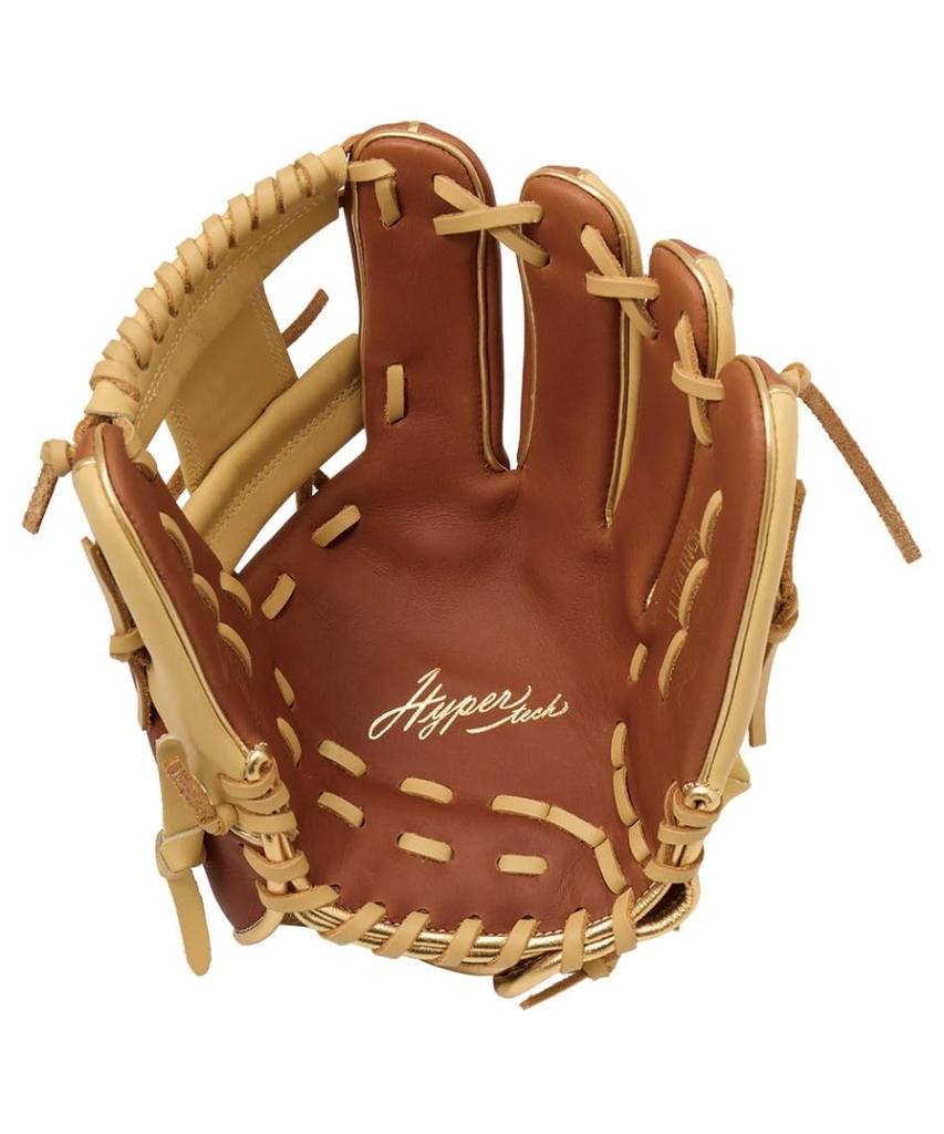 Rawlings HYPER TECH COLOR SYNC Baseball Throw Glove, Soft, GR5FHTCN62, Infielder's Glove, Scarlet/Orange, 11.25 Inches, Right-Handed