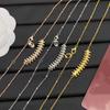 Kaga Precision CNC 18K Rose Gold Rivet Bracelet & Diamond Necklace, European & American Fashion.