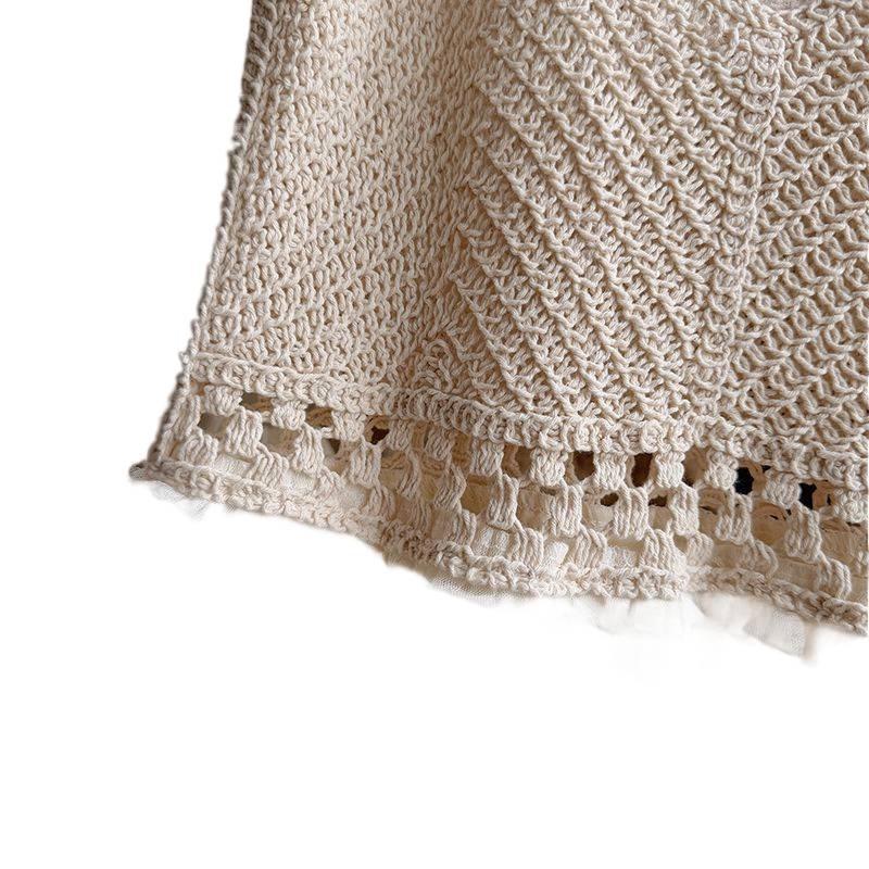 Bohemian Lace Spaghetti Strap Dress with Elegant Layered Mesh Skirt