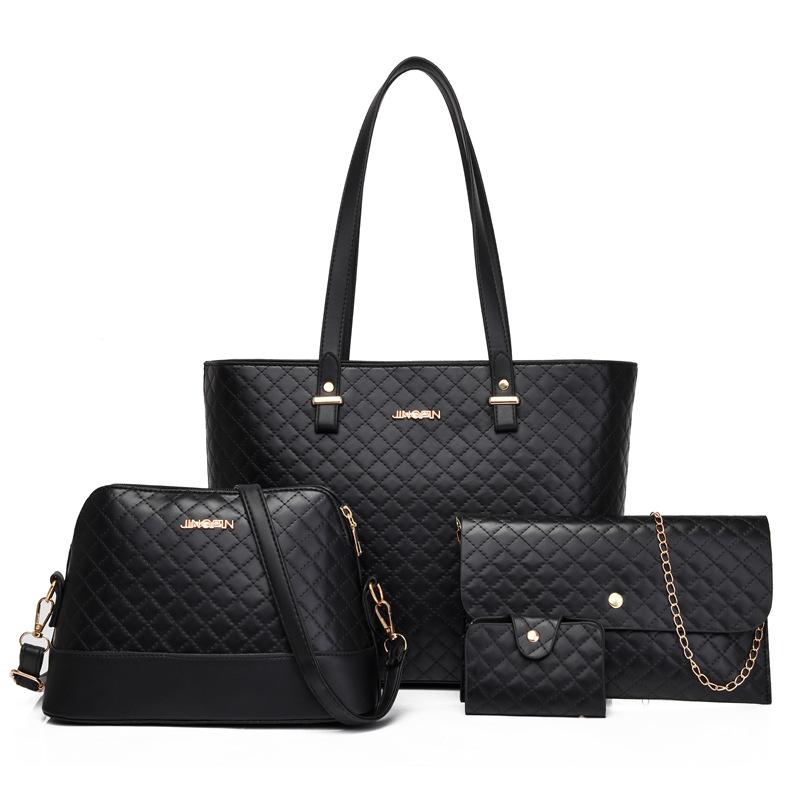 Fashion women's bags trendy new fashion versatile embossed four-piece set mother and child shoulder crossbody handbag