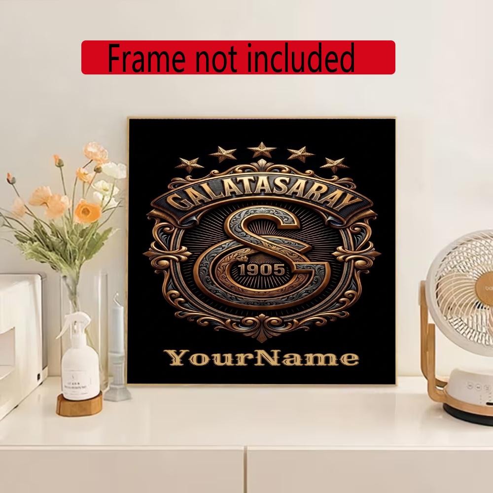 Galatasaray Customize Your Name Diamond Painting Round Diamond Diy Frameless Holiday Artwork Suitable For Home Office Wall Decoration