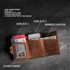 Genuine Leather RFID Card Holder for Men Minimalist Leather Credit Card Wallet with Coin Purse and Cash Slot Travel Small Purse