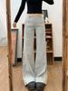 Frühling 2026 Damen Amerikanischer Stil Niedrige Taille Grau Spicy Girl Micro-Flare Jogginghose: Schmal Geschnitten, Po-Hebend, Bequem, Lässige Lange Hosen