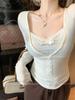 2025 Korean Style Slimming Waist Long-Sleeve Top for Women - Versatile Autumn/Winter Trend