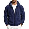 Men S Fleece Lined Zip Up Hooded Casual Sweatshirt