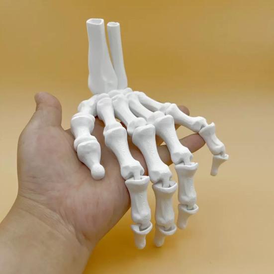 3D Printed Halloween Skeleton Hand Realistic Looking Widely Used Fake Human Hand Party Terror Scary Props Decoration