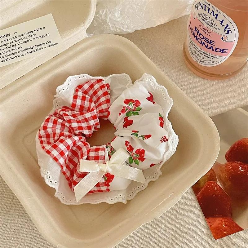 New Women Lace Scrunchies Elastic Hair Band Ponytail Holder Tie Hair Hoop Scrunchy Rubber Band Girl Hair Accessories Headwear