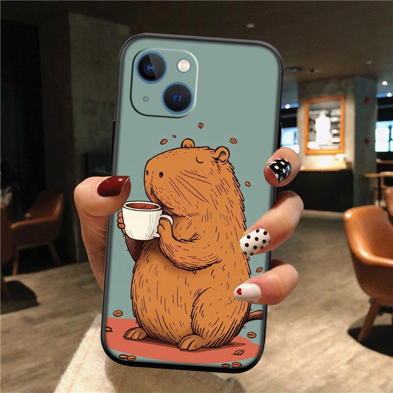 Cartoon  Capybara Cute Shell Phone Case for Samsung Galaxy Note 10 20 S23 S24 S25 Ultra FE Plus Edge Lite A02S A35 A07 A17
