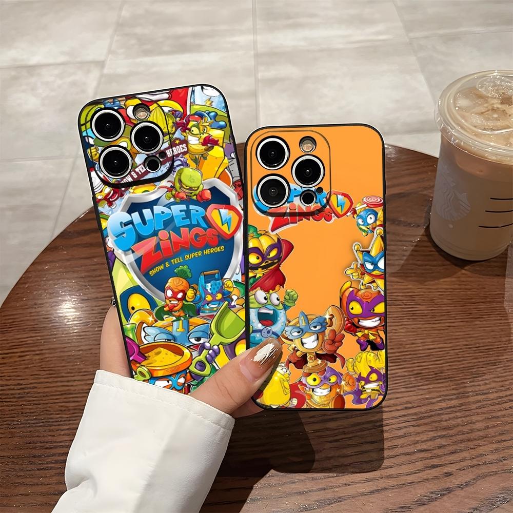 Cartoon Super Zings Phone Case For 17 Pro Max Iphone 14 16 Pro Max 12 15 Plus 13 Pro 11 Xr X Xs Back Cover