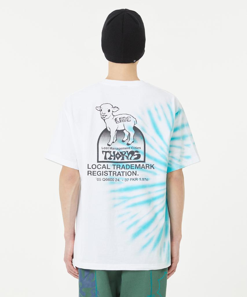 LMC Thorns Tie Dye Lamb Tee White