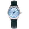 AWAZU Automatic No Battery Replacement Sapphire Genuine Leather Crocodile Silver X Biwako Blue X Blue Hands Women's Watch, Japanese-made