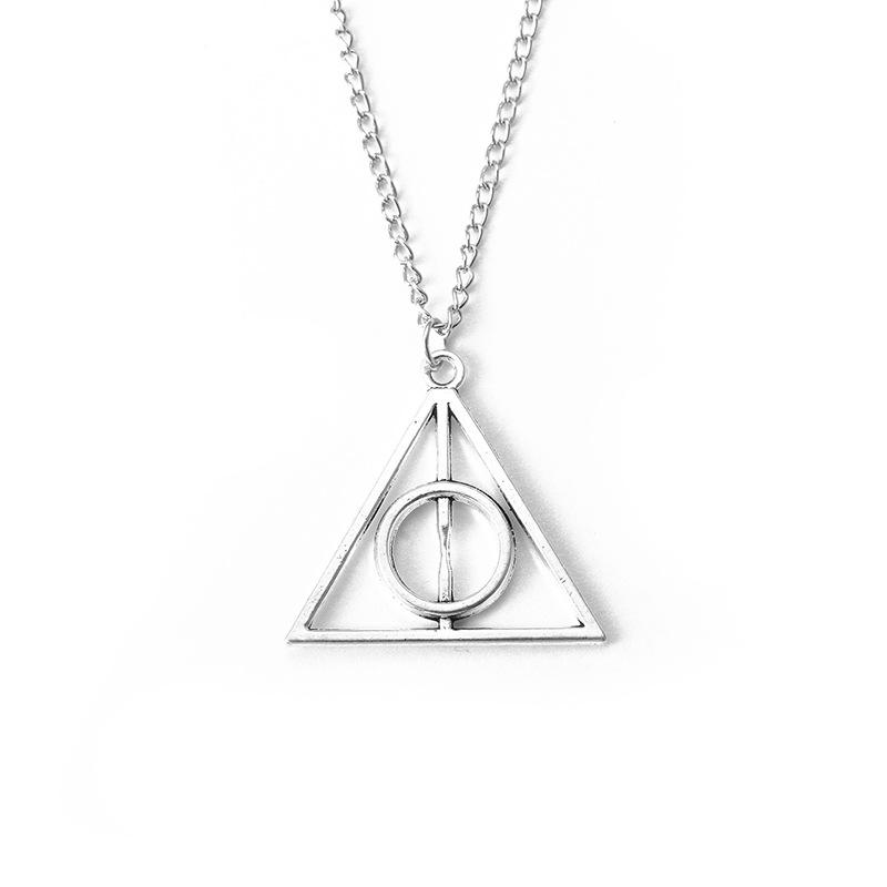 Harry Potter Deathly Hallows Luna Pendant Necklace - Retro Sweater Chain.