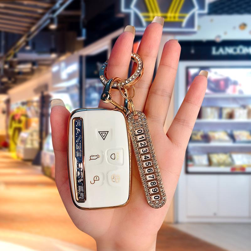 Land Rover & Jaguar TPU Schlüsselhülle für Range Rover, Discovery 4, Evoque, Freelander 5 - High-End, Langlebige Autoschlüsselhülle