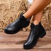 New Martin boots for autumn and winter, low-heeled belt buckles, boots, plus-size boots