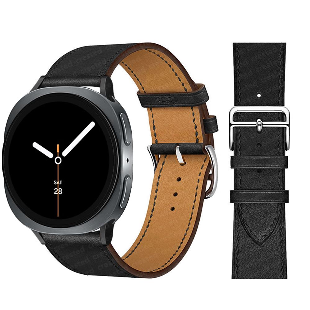 Exquisite leather band For Samsung Galaxy Watch 8 strap 40mm 44mm metal buckle Bracelet correa Galaxy Watch 8 classic 46mm bands