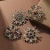Elegant Rhinestone Wreath Brooch for Women - High-End Design, Anti-Exposure Pin, New Fashion Accessory
