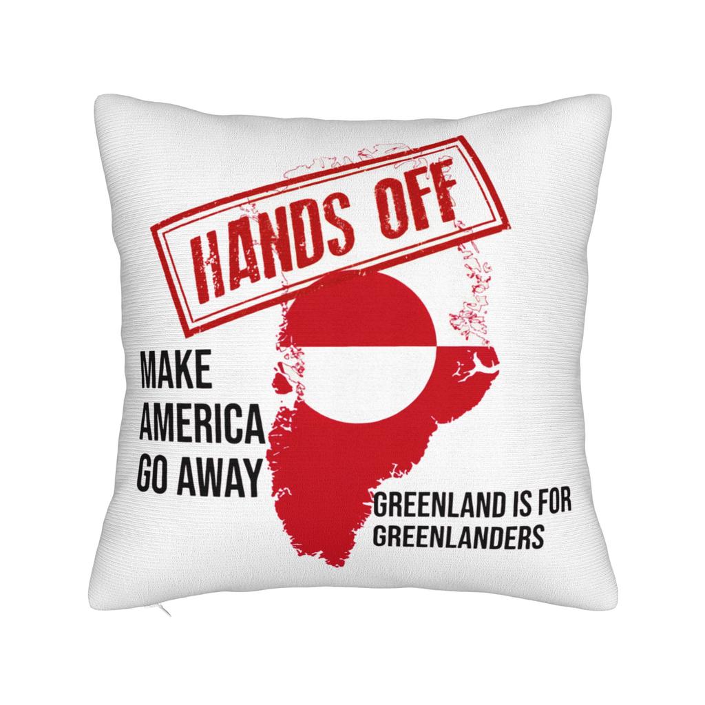 Nu Det Nu uk Greenland flag Pillowcase Polyester Cushion Cover Gift MAGA Throw Pillow Case Cover Home Zippered 4040cm