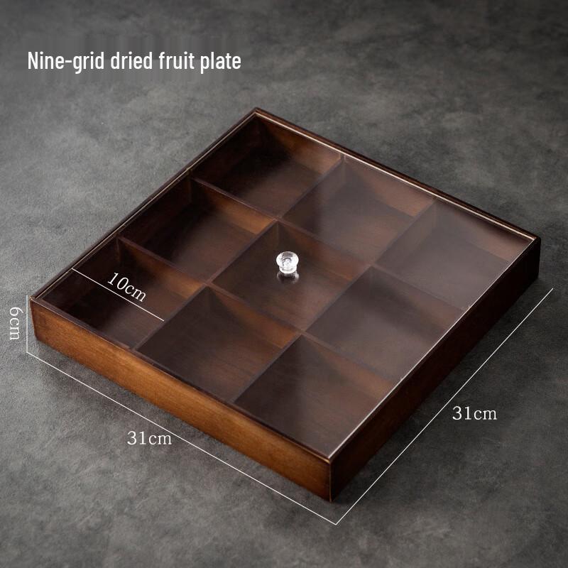 Minimalist Walnut Wooden Rectangular Serving Tray