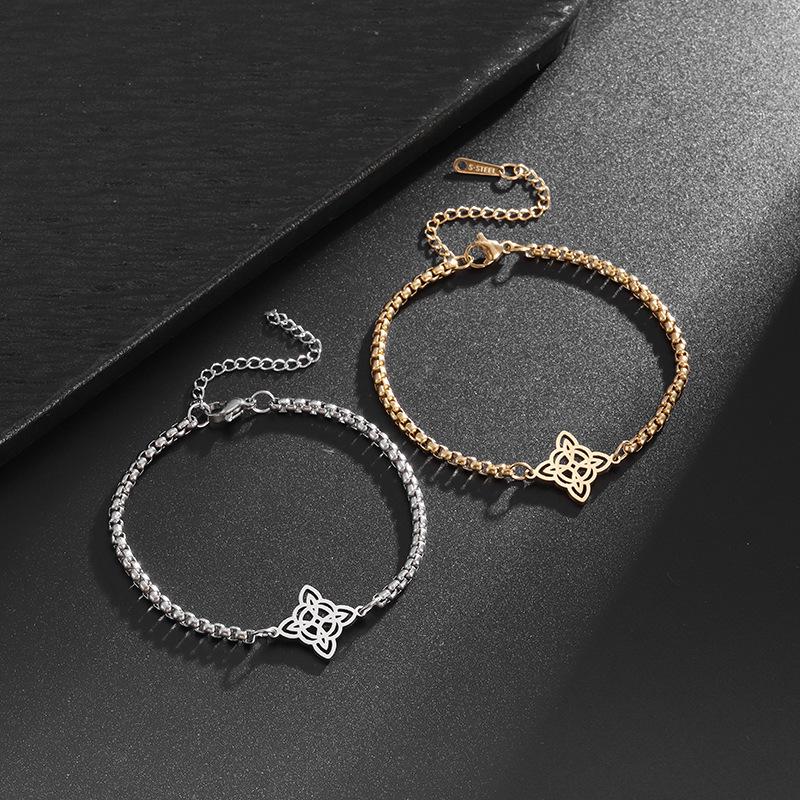 Personalized Celtic Witch Knot Bracelet Fashionable European and American Stainless Steel