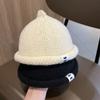 Korean Curled Edge Hat Autumn Winter Children's Bonnet Hats Cute Baby Knitted Hat  Kids