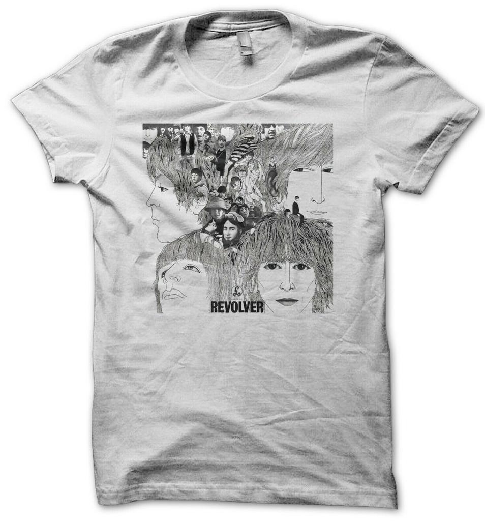 The Beatles Revolver Albumcover Kunst Hvit Unisex T-skjorte