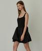 Hypernet Balloon Mini Dress Black