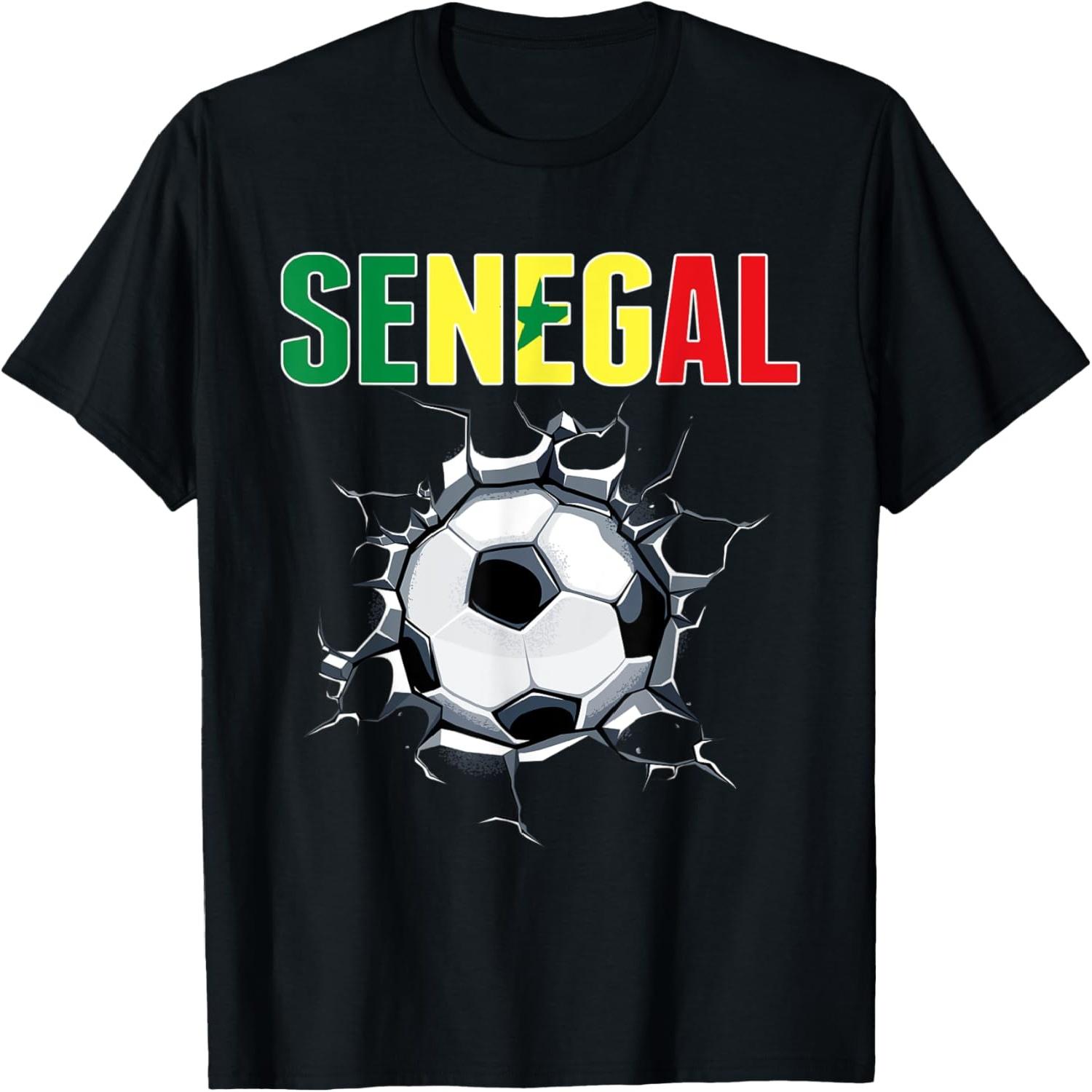 Senegal Soccer Fans - Senegalese Football In Cracked Wall T-Shirt S разноцветный